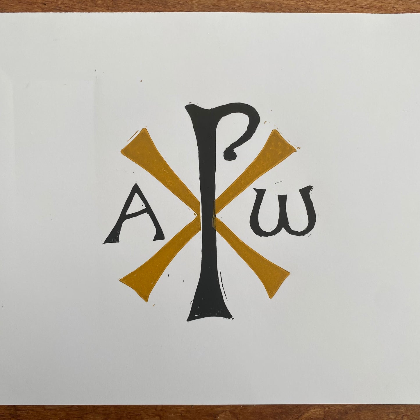 Christogram Multiblock A5 Linocut