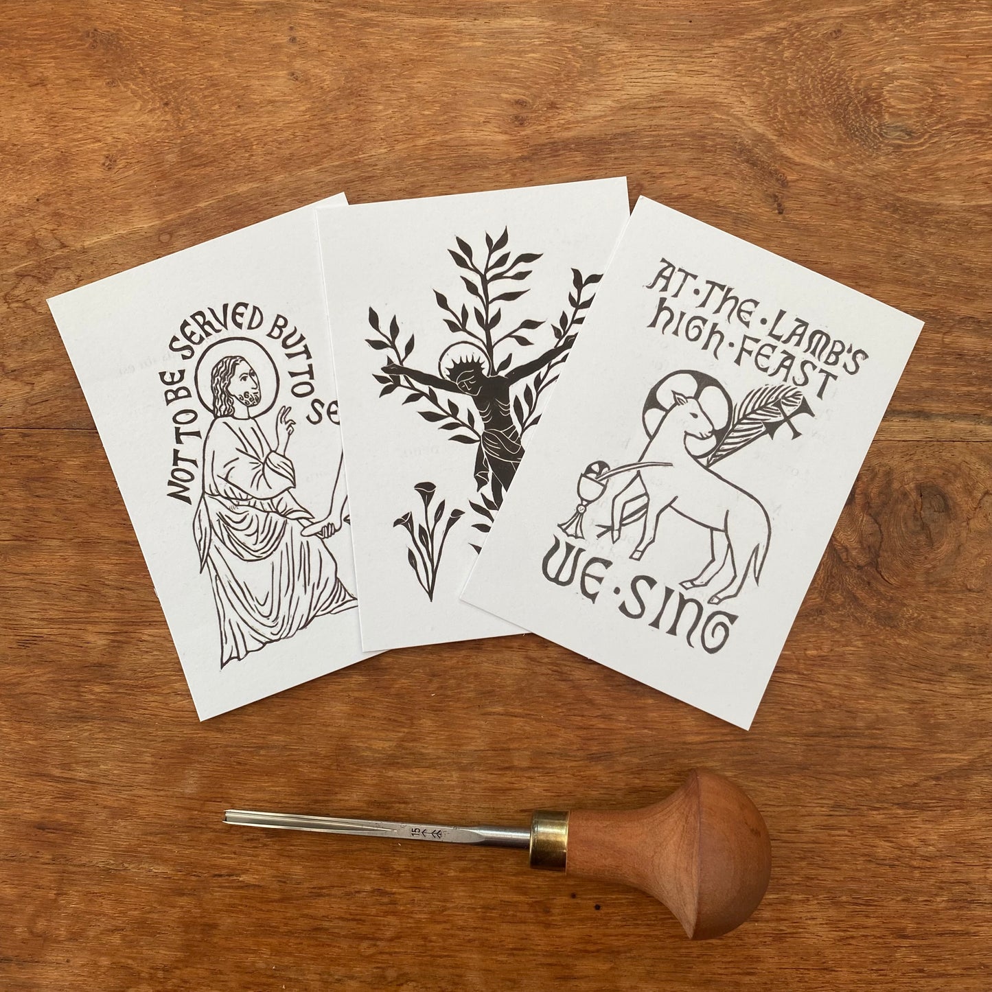 Triduum Prayer Cards A7 Set of Three