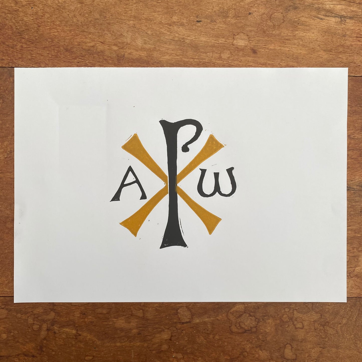 Christogram Multiblock A5 Linocut
