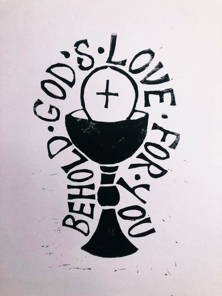 Corpus Christi A4 Linocut Digital Download