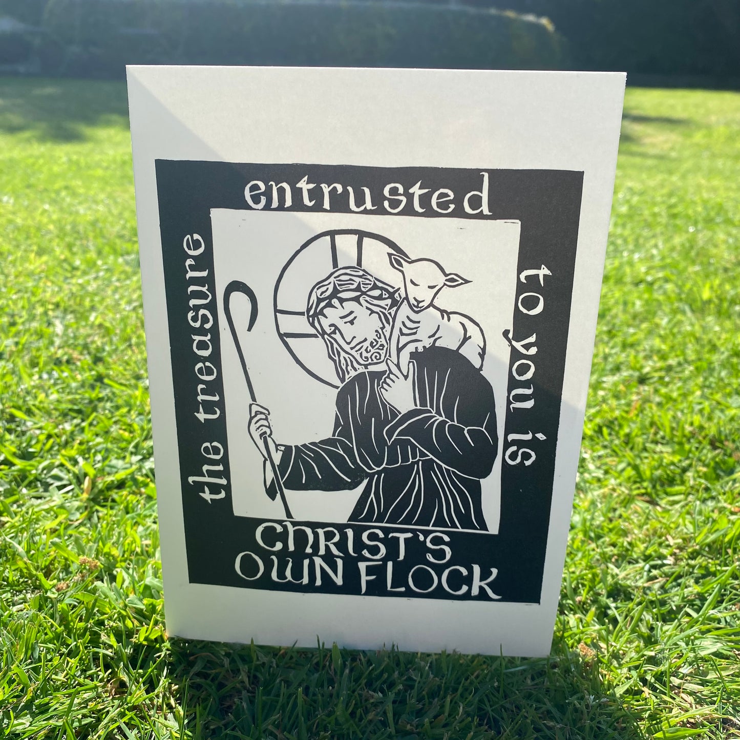 The Good Shepherd Ordination Card and Keepsake Print A5