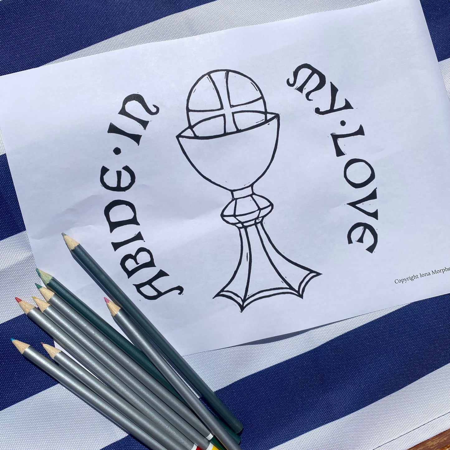 FREE Corpus Christi Colouring Sheet Printable - Abide A4 Linocut Download