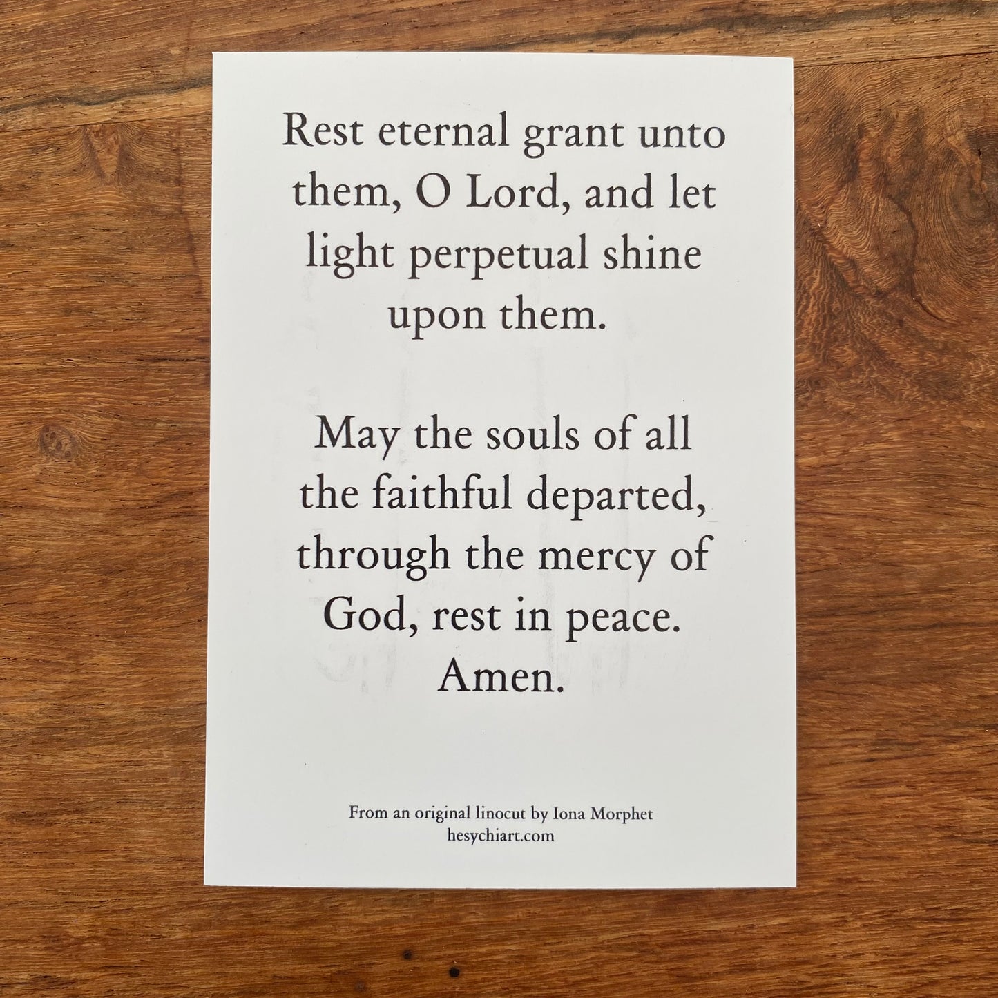 Light Perpetual Prayer Card