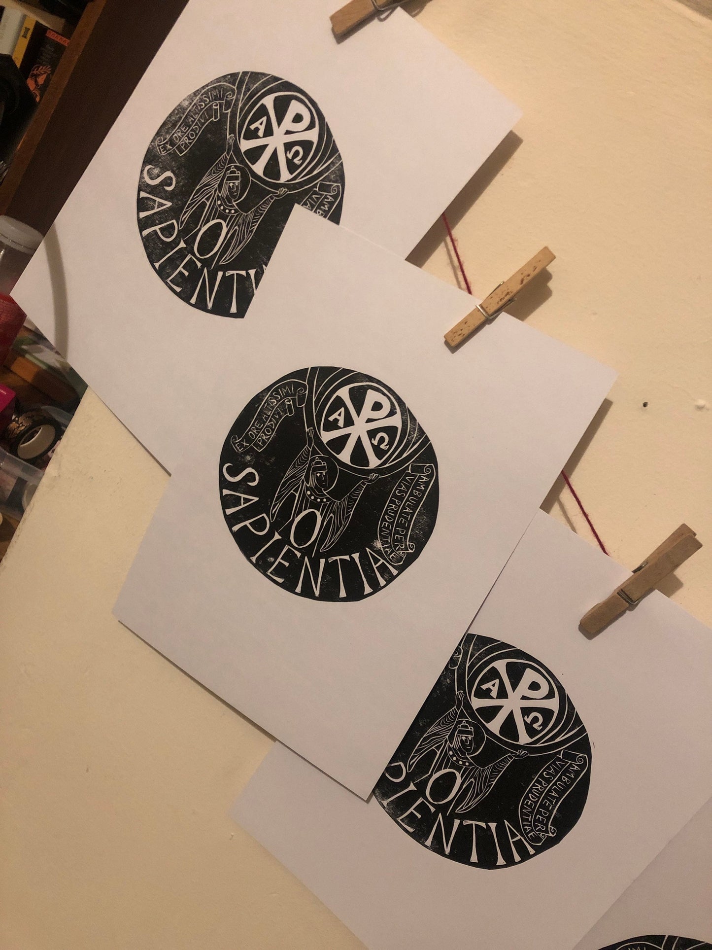 O Antiphons of Advent A4 Linocut Prints