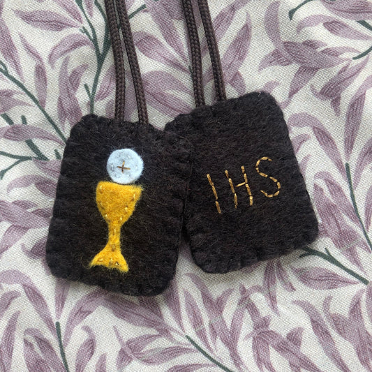 Hand-embroidered Scapular Holy Eucharist