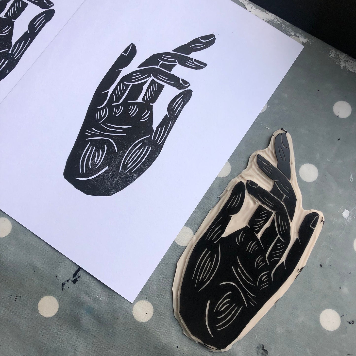 'Eulogia' A5 Linocut Print Blessing